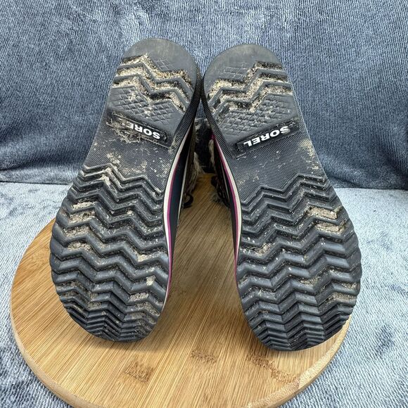 Sorel Girls Joan of Arc Size 1 Boots Green Shearling Winter Leather Waterproof - Picture 8 of 9